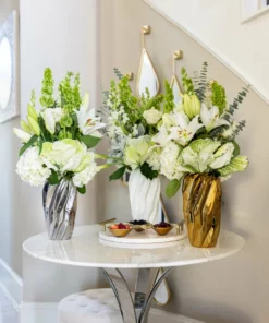 Inspire Me! Home Decor Silver Wavy Design Vase