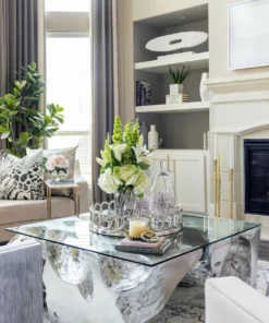 Inspire Me! Home Decor Silver Wavy Design Vase " From Pops Of Color Home Collection"