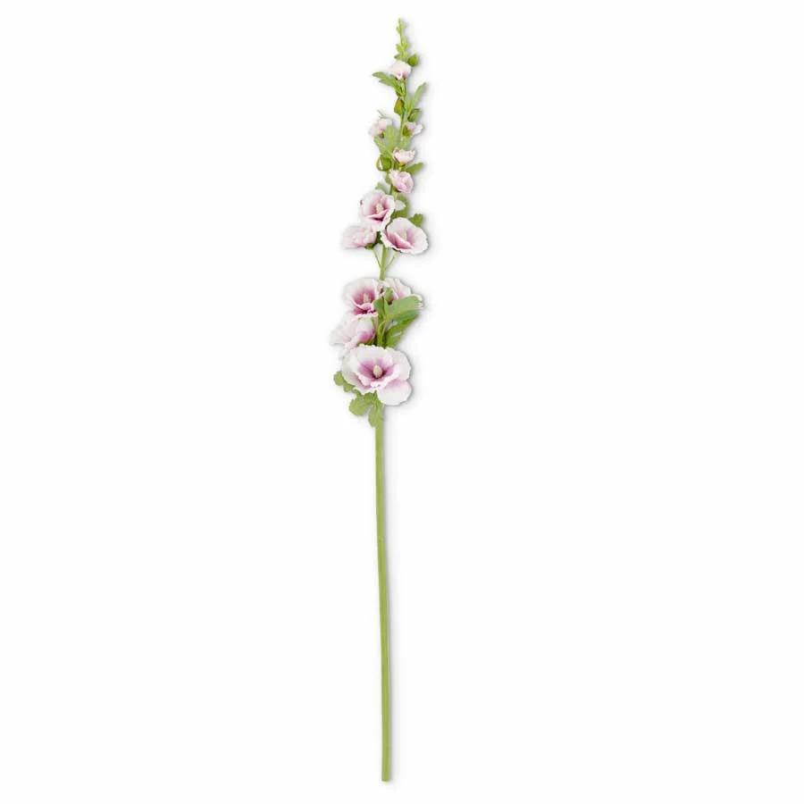 Inspire Me! Home Decor Floral Stems Hollyhock Stem (3 Colors) 6 Inspire Me! Home Decor Floral Stems Hollyhock Stem (3 Colors)