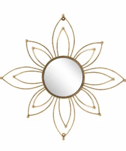 Inspire Me! Home Decor Decorative Gold Metal Flower/ Wall Art