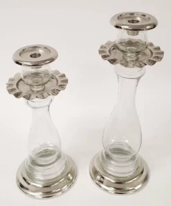 Inspire Me! Home Decor Rippled Candle Holders (2 Sizes, 2 Colors)