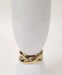 Inspire Me! Home Decor White Ceramic Vase With Elegant Gold Details (2 Sizes) 13 Inspire Me! Home Decor White Ceramic Vase With Elegant Gold Details (2 Sizes)
