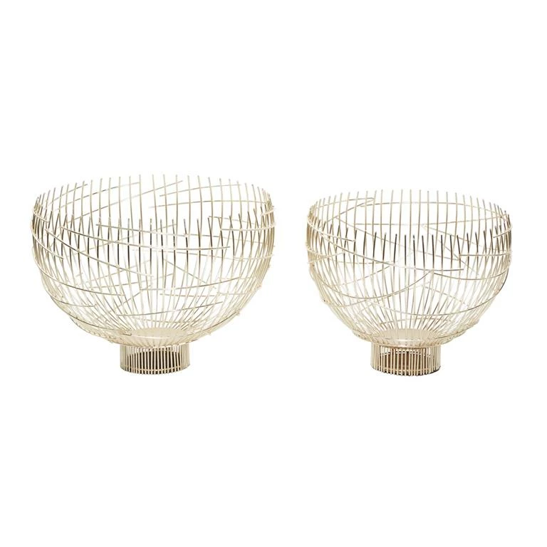 Inspire Me! Home Decor Oversized Gold Wire Bowls (Set Of 2) 5 Inspire Me! Home Decor Oversized Gold Wire Bowls (Set Of 2)
