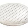 Inspire Me! Home Decor Round Marble Tray With Gold Line Details