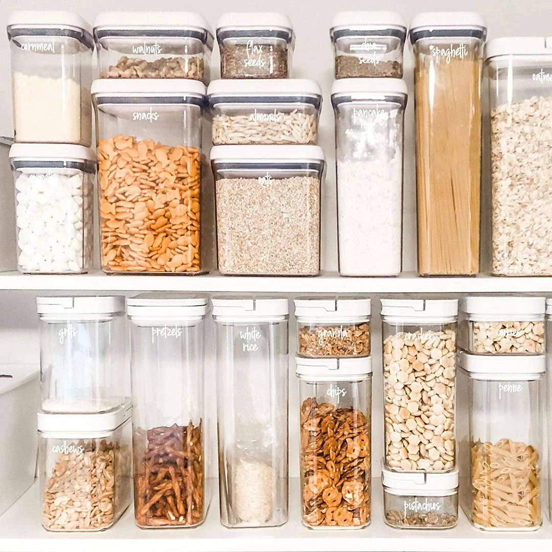 Inspire Me! Home Decor Medium White Script Pantry Labels KITCHEN 4 Inspire Me! Home Decor Medium White Script Pantry Labels KITCHEN