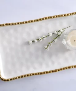 Inspire Me! Home Decor White & Gold Beaded Vanity Collection (3 Items) Each Sold Individually 14 Inspire Me! Home Decor White & Gold Beaded Vanity Collection (3 Items) Each Sold Individually