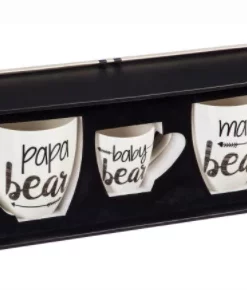 Inspire Me! Home Decor KITCHEN Family Bear Mug Set