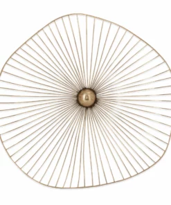 Inspire Me! Home Decor WALL ART & MIRRORS Gold Asymmetrical Circles Wall Art (Set Of 3 - 3 Different Sizes)