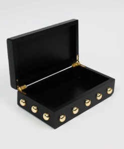 Inspire Me! Home Decor Studded Decorative Wood Boxes (4 Colors)