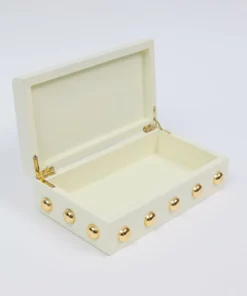 Inspire Me! Home Decor Studded Decorative Wood Boxes (4 Colors)