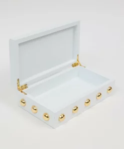 Inspire Me! Home Decor Studded Decorative Wood Boxes (4 Colors)