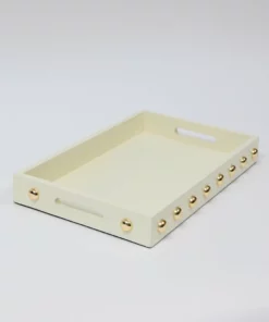 Inspire Me! Home Decor Studded Decorative Wood Trays (4 Colors)