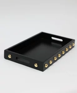 Inspire Me! Home Decor Studded Decorative Wood Trays (4 Colors)