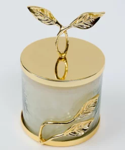 Inspire Me! Home Decor Gold Leaf Candle Bundle