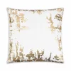 Cloud9d PILLOWS, RUGS, & THROWS Asra - White Velvet Pillow W/ Shiny Gold Foil Print - 20" X 20"