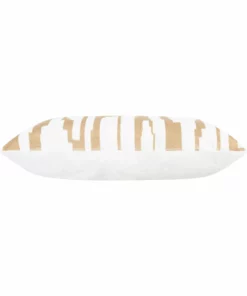 Cloud9d Becca Ivory Gold Pillow - 20" X 20"