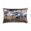 Cloud9d PILLOWS, RUGS, & THROWS Inaya - Abstract Digital Printed Velvet Pillow W/ Gold And Silver Foil - 20" X 14"