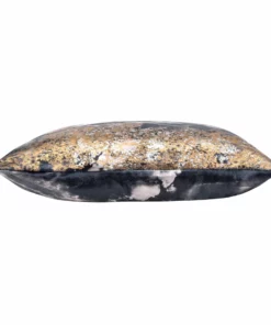 Cloud9d PILLOWS, RUGS, & THROWS Inaya - Abstract Digital Printed Velvet Pillow W/ Gold And Silver Foil - 20