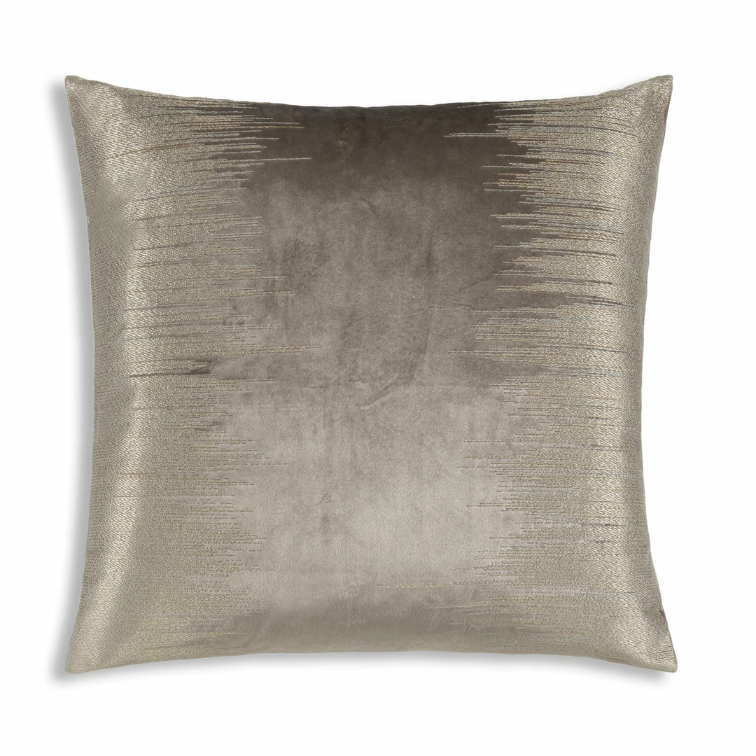 Cloud9d Inaya - Grey Velvet Pillow W/ Multicolor Embroidery - 22" X 22" PILLOWS, RUGS, & THROWS 3 Cloud9d Inaya - Grey Velvet Pillow W/ Multicolor Embroidery - 22" X 22" PILLOWS, RUGS, & THROWS