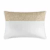 Cloud9d Lena - Ivory Velvet Pillow 5" Top Beaded In Gold Beadwork - 20" X 14" 2 Cloud9d Lena - Ivory Velvet Pillow 5" Top Beaded In Gold Beadwork - 20" X 14"