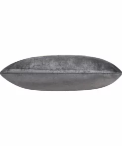 Cloud9d PILLOWS, RUGS, & THROWS Leyla - Charcoal Velvet Pillow W/ Hand Painted Gold Brushstrokes - 20" X 20"