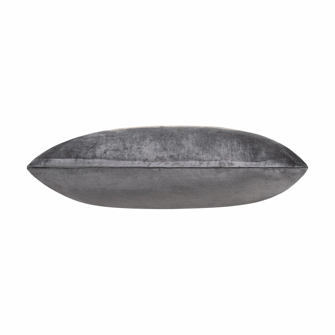 Cloud9d PILLOWS, RUGS, & THROWS Leyla - Charcoal Velvet Pillow W/ Hand Painted Gold Brushstrokes - 20" X 20" 4 Cloud9d PILLOWS, RUGS, & THROWS Leyla - Charcoal Velvet Pillow W/ Hand Painted Gold Brushstrokes - 20" X 20"