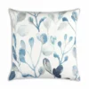 Cloud9d Ella - Digital Outdoor Printed Fabric Pillow In Blue W/ Rose Gold Metallic Print - 18" X 18" PILLOWS, RUGS, & THROWS