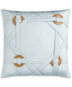 Cloud9d Outdoor Pillow W/ Wooden Rings (3 Colors) - 18" X 18" PILLOWS, RUGS, & THROWS 10 Cloud9d Outdoor Pillow W/ Wooden Rings (3 Colors) - 18