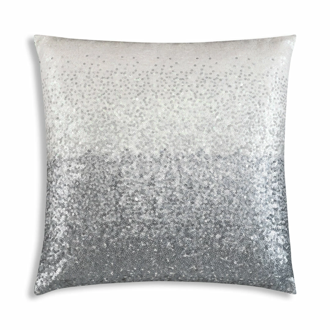 Cloud9d Ombre - Ivory And Silver Beaded Pillow - 22" X 22" 3 Cloud9d Ombre - Ivory And Silver Beaded Pillow - 22" X 22"