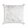 Cloud9d PILLOWS, RUGS, & THROWS Rami - Faux Fur Pillow W/ Silver Printing And Pom Pom Trim - 20" X 20"