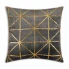 Cloud9d PILLOWS, RUGS, & THROWS Sera Charcoal Gold Pillow - 20" X 20"