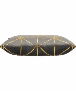 Cloud9d PILLOWS, RUGS, & THROWS Sera Charcoal Gold Pillow - 20" X 20"
