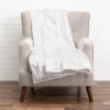 Cloud9d Noya - Crushed Ivory Velvet Throw W/ Metallic Silver Trim - 60" X 50"