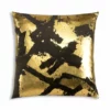 Cloud9d PILLOWS, RUGS, & THROWS Zara - Charcoal Velvet Pillow W/ Abstract Gold Foil - 22" X 22" 2 Cloud9d PILLOWS, RUGS, & THROWS Zara - Charcoal Velvet Pillow W/ Abstract Gold Foil - 22" X 22"