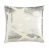 Cloud9d Zara - Ivory Velvet Pillow W/ Abstract Silver Foil - 22" X 22" PILLOWS, RUGS, & THROWS