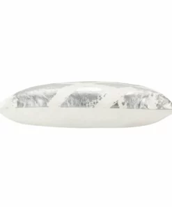 Cloud9d Zara - Ivory Velvet Pillow W/ Abstract Silver Foil - 22" X 22" PILLOWS, RUGS, & THROWS