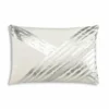 Cloud9d PILLOWS, RUGS, & THROWS Zara - Ivory Velvet Pillow W/ Abstract Silver Foil And Embroidery - 20" X 14"