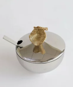 Inspire Me! Home Decor Bowl With Gold Floral Handle