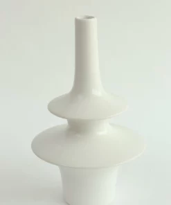 Inspire Me! Home Decor White Ceramic Vase