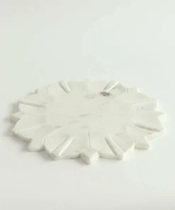 Inspire Me! Home Decor White Marble Lotus Board