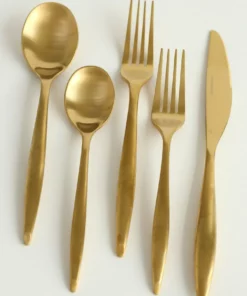 Inspire Me! Home Decor Matte Gold Flatware Set (4 Place Settings)