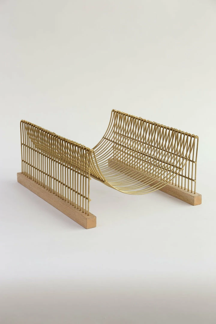 Inspire Me! Home Decor Gold Metal And Mango Wood Dish Drying Rack 5 Inspire Me! Home Decor Gold Metal And Mango Wood Dish Drying Rack