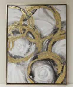 Inspire Me! Home Decor WALL ART & MIRRORS Metallic Gold Circles Wall Art