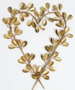 Inspire Me! Home Decor Gold Heart Wreath