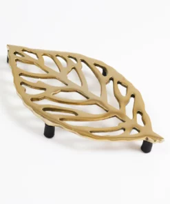 Inspire Me! Home Decor Leaf Trivet Gold
