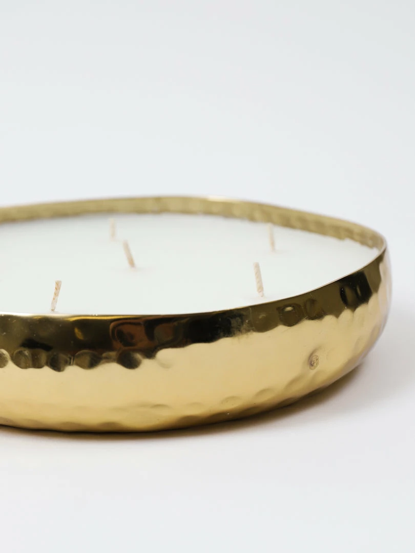 Inspire Me! Home Decor Gold 6 Wick Hammered Candle 6 Inspire Me! Home Decor Gold 6 Wick Hammered Candle