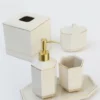 Inspire Me! Home Decor Geometric White Bath Collection (5 Items)