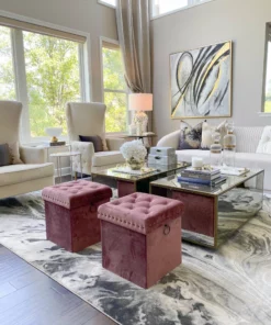 Inspire Me! Home Decor Gold Anastasia Storage Ottoman (4 Colors)