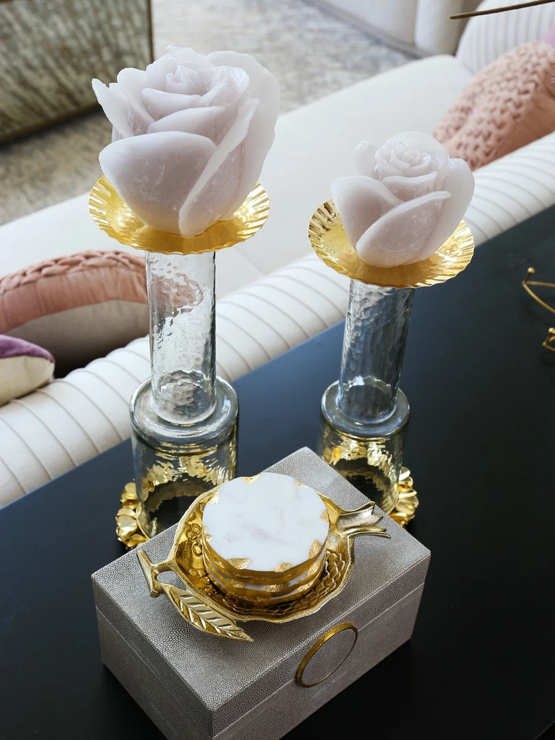 Inspire Me! Home Decor Ivory Rose Candle (3 Sizes) 6 Inspire Me! Home Decor Ivory Rose Candle (3 Sizes)