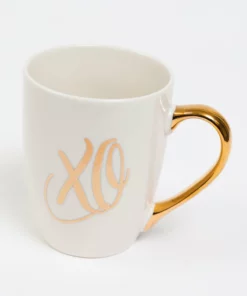 Inspire Me! Home Decor White Mug With Gold Handle (2 Styles) 13 Inspire Me! Home Decor White Mug With Gold Handle (2 Styles)